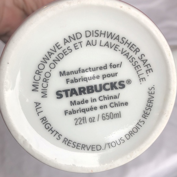 Starbucks 22 Ounce Valentine Chevron hearts coffee cup 2013 - Picture 4 of 6